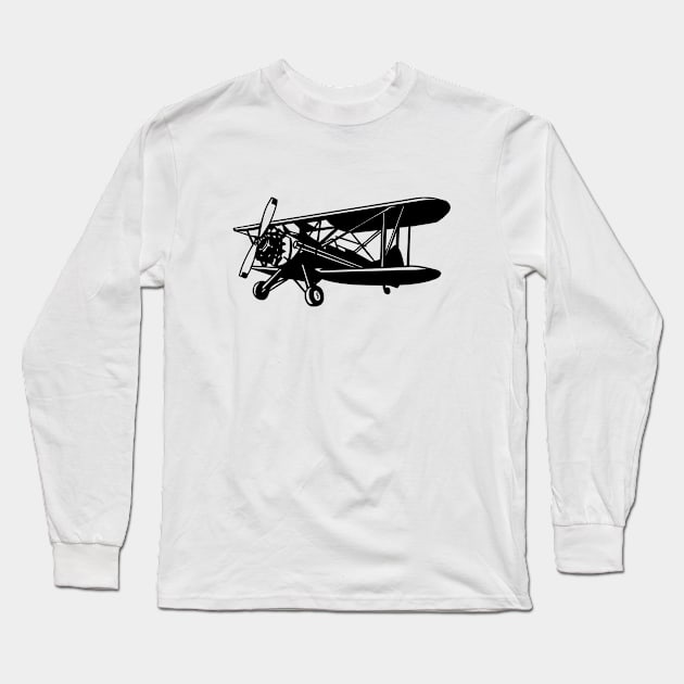 Classic Airplane Long Sleeve T-Shirt by Jetmike